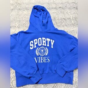 Old Navy Blue Hoodie with White Lettering